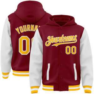 2025 dernière conception hommes col montant université veste haute laine Logo personnalisé impression en gros 2025 manches en cuir Letterman - Product Image 1