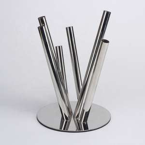 Florero Minimalista de Tubo Metálico con Acabado Pulido para Decoración Floral en Interiores de Hogar, Oficina, Hotel, Eventos y Mesas - Product Image 6