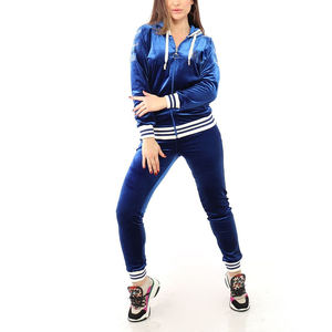 Venta caliente populares chándal al por mayor de terciopelo personalizado con capucha chándal conjunto de chándales de terciopelo para las mujeres ropa deportiva - Product Image 6