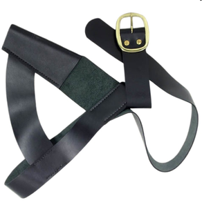 Plus haute qualité marron Bess taille ceinture américaine historique Reproduction Simple Vintage Style grenouille pour boucle vache cacher cuivre - Product Image 3