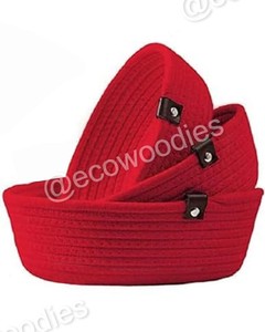 Cesta de lavandería de cuerda de algodón, organizador tejido hecho a mano para ropa, toallas, dormitorio, baño y almacenamiento en el hogar, cestas de lavandería de mimbre - Product Image 4