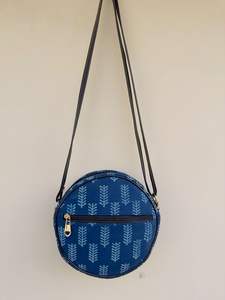 Sac à bandoulière écologique en pur coton indigo pour femme sac à bandoulière imprimé floral bloc à main Boho sac à main - Product Image 5