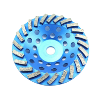Disque à tronçonner le béton de 7 pouces à 10 segments, modèle 30 # -150 #   Plaque de meulage diamantée pour ponceuse à sol mono-disque