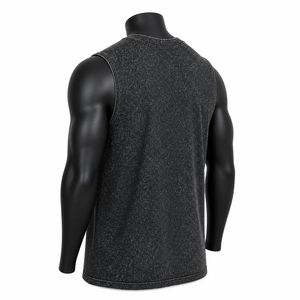 Camiseta sin mangas con estampado vintage personalizado para hombre, estilo oversize, de algodón, streetwear, camiseta muscular, con lavado ácido, chaleco de moda para gimnasio - Product Image 6