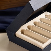 Coffret Cadeau Personnalisé pour Échantillons de Parfum Homme, Boîte Pliable en Carton avec Fenêtre Découpée