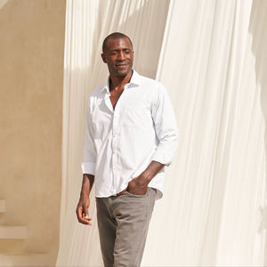 Chemise de smoking d'entreprise BEAM de haute qualité pour homme, en non-tissé, à manches longues, col en V, anti-humidité, formelle d'été, ODM, 40% coton - Product Image 6