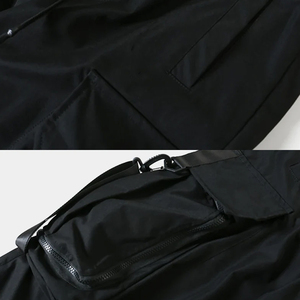 Cyberpunk cheep ของผู้ชายสีน้ำตาลสีดำไซส์ใหญ่6กระเป๋าทรงหลวมกางเกงคาร์โก้ออสเตรเลีย - Product Image 5