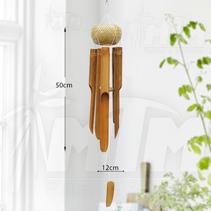 กระดิ่งลมไม้ไผ่กระดิ่งลมไม้ไผ่มีเสียงนุ่มนวลรื่นรมย์และเป็นของขวัญที่มีความหมายผลิตในเวียดนามในราคาที่ดีที่สุด - Product Image 3