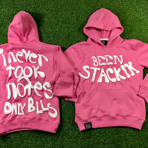 Fabricants de vêtements sur mesure Sweats à capuche pour hommes Sweats surdimensionnés poids lourd français Terry Pull 3d Puff Printing Hoodie - Product Image 2