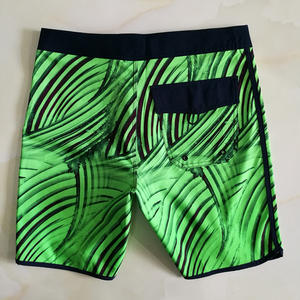 Pantalones cortos de baño de calle alta de verano para hombre, cintura elástica, cordón personalizado, 100% poliéster, malla de nailon, patrón corto de playa para correr - Product Image 2