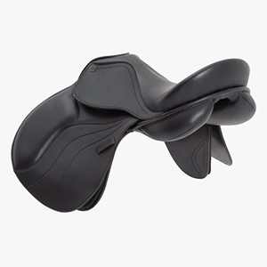 Silla de Montar Occidental Resistente con Asiento de Cuero Sintético y Cincha de Lana de Fibra, Ideal para Jinetes y Salto - Product Image 1