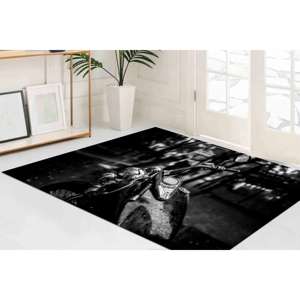 Tapis imprimé moto aux couleurs vives - Man Cave, Garage, Cadeau pour lui, avec tapis moelleux - Product Image 2