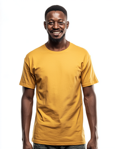 T-shirt da uomo in cotone 100% pesante 180gsm tinta unita girocollo manica corta morbida struttura tubolare stile Casual 165gsm - Product Image 6