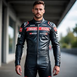 ชุดหนังสำหรับแข่งซูเปอร์ไบค์ไหล่ไทเทเนี่ยม, Kevlar เรียงราย, Pro-Rider, ความปลอดภัยสูงสุด, สไตล์ก้าวร้าว, การตัดเย็บที่ทนทาน - Product Image 6