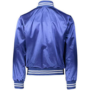 Chaqueta Varsity de Satén para Hombre, Chaqueta de Invierno con Cierre de Botón a Presión, Bombardero Universitario Deportivo, Chaqueta de Satén Premium para Hombre - Product Image 3
