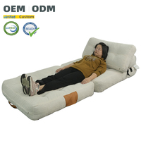 Canapé-lit moderne pliable et extensible en tissu bouclette, sans armature, pour salon et chambre d'amis