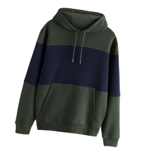 Nouveau sweat à capuche uni tendance pour homme, en coton molletonné, avec blocs de couleur, sweat à capuche décontracté, streetwear, hiver, automne, vente en gros - Product Image 5