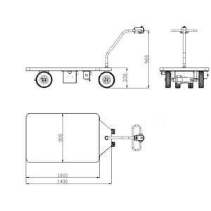 Electric <b>Material</b> <b>Handling</b> Equipment Platform with Puncture-Proof Wheels and Electromagnetic Brake - Product Image 1