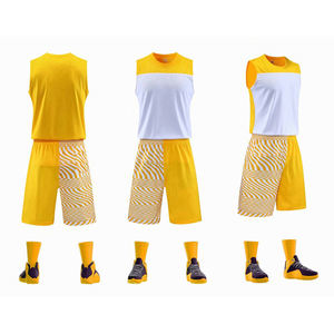 Nouvelle tenue de basketball légère, respirante, 100 % polyester, antibactérienne, séchage rapide, logo personnalisé, faible MOQ, grandes tailles, dernière collection - Product Image 2