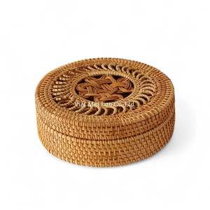Competitive Price Bohemian Style <b>Rattan</b> <b>Storage</b> <b>Box</b> Multifunction Design Handmade in Vietnam for Retail and Wholesale - Product Image 1