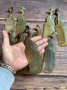 Peine de cuerno de búfalo natural de elefante personalizado, peine de cuerno de búfalo de masaje elegante hecho a mano para el cabello - Product Image 3