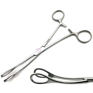 Pinces chirurgicales courbées en acier inoxydable, instrument de chirurgie générale manuel, certifié CE Classe I - Product Image 6