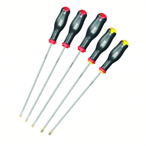 Usag Long <b>Screwdrivers</b> <b>Set</b> for Slot-Head and Phillips Screws 5-Piece <b>Set</b> - Product Image 2