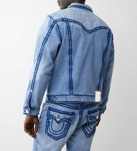 Veste universitaire décontractée pour homme en coton uni délavé, nouvelle mode, col montant, prête pour l'hiver, avec lettrage frontal – Service OEM en gros - Product Image 2