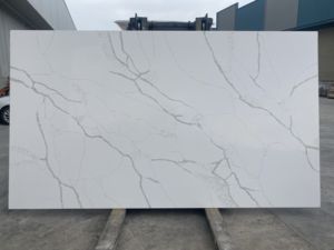 Phong cách Hiện Đại Trắng thạch anh nhà bếp bàn nhà máy tùy chỉnh calacatta nhân tạo slab Vanity Tops 3D mô hình thiết kế dự án - Product Image 2