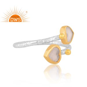 Dernier modèle de bague ajustable en argent sterling fin avec pierre de lune blanche naturelle Bijoux personnalisés pour femmes Cadeau pour elle - Product Image 2