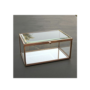 Haute qualité en laiton et acrylique cadeau boîte à bijoux emballage rectangle carré acrylique boîte de rangement taille personnalisée - Product Image 5