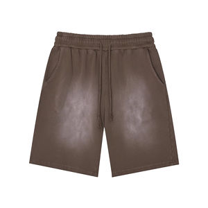 กางเกงขาสั้นลำลองผู้ชาย ผ้าฝ้าย 100% คุณภาพสูง ปี 2025 น้ำหนัก 360-380 กรัม สไตล์วินเทจ ล้างสีแบบแอซิด แฟชั่น สำหรับฤดูร้อน - Product Image 1