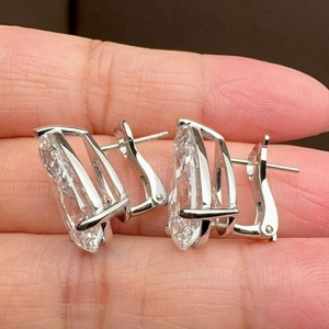 Preciosos Pendientes de Diamante Cultivado en Laboratorio con Corte de Pera de 3.00CTW, Plata de Ley 925, Solitario, Joyería Fina de Lujo para Novias, Regalo para Novias - Product Image 3