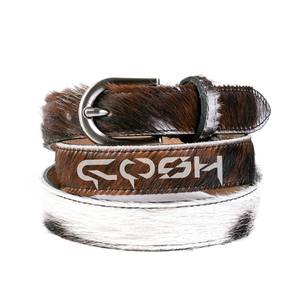 Pelo de vaca en cinturón de cuero - Product Image 1