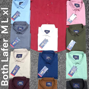 Camisa Casual de Sarga para Hombre, Diseño Sólido, Tela No Tejida, Técnica de Bordado Personalizada, ODM, Cuello Marinero Liso de Primavera - Product Image 1