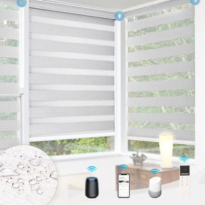 Stores à rouleau zébrés stores sur mesure cantonnières pour fenêtres portes coulissantes Patio portes françaises pour bureau à domicile - Product Image 2