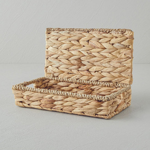 Water hyacinth <b>box</b> different sizes sustainable <b>storage</b> boxes <b>decorative</b> lidded basket container - Product Image 5