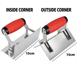 Outil de finition de plâtre d'angle industriel en acier inoxydable durable, truelle à angle intérieur pour joint de plâtre, bord lisse - Product Image 3