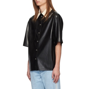 Camisas de Cuero Genuino para Mujer, Otoño/Invierno, Talla Personalizada, Transpirables, Ecológicas, Ropa Urbana - Product Image 5