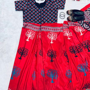 Hermoso vestido estampado Sari por mayorista Fabzone - Product Image 1