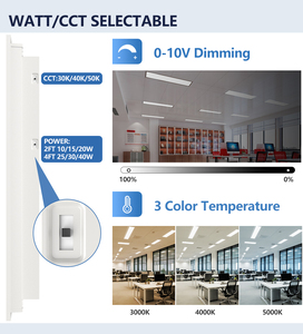 Paneles <span class=keywords><strong>LED</strong></span> Lineales Empotrados Delgados de 10-<span class=keywords><strong>40W</strong></span> 2/4FT, Iluminación Interior, Directo de Fábrica - Product Image 5