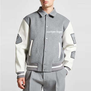 Veste universitaire décontractée d'hiver pour homme, style surdimensionné, broderie en chenille, lettrage en laine, personnalisable OEM - Product Image 4