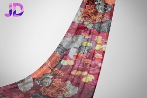 New Arrival Customized Design 100% Polyester Digital Printed <strong>Fabric</strong> with Gold Plating Foil <strong>Silk</strong> Satin <strong>Fabric</strong> for Women's Dress - Product Image 2