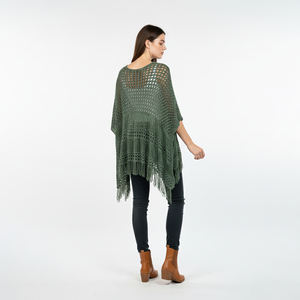 100% Cotton Breathable Thin Casual Crochet <b>Women's</b> Batwing Sleeve Crew Neck <b>Shrug</b> <b>for</b> All Seasons - Product Image 2