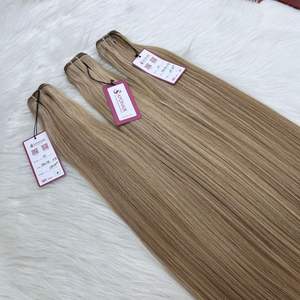 Apohair Hot Selling 20 Inch Vietnamese Remy Hair Extensions <b>Piano</b> Color Straight Super Double Drawn Weaving Machine #5Q+18C+9C - Product Image 1