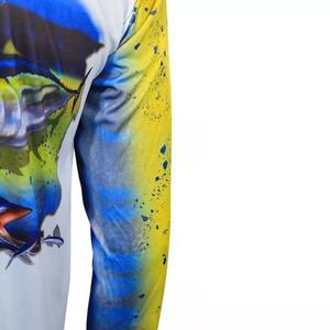 เสื้อตกปลาแขนยาวของผู้ชายผ้าโพลีเอสเตอร์ระบายอากาศแห้งเร็วยูวี100% - Product Image 6