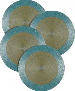 Dessous de verre fait à la main de 14 pouces élégant élégant perlé vert ardoise tapis tampons pour cuisine et ameublement - Product Image 6