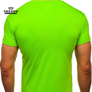 เสื้อยืดโอเวอร์ไซส์แขนสั้นผู้ชายขายส่งปี 2023 สีพาร์ร็อต ผ้าไมโครไฟเบอร์คุณภาพสูง ผ้าฝ้าย พิมพ์ลายลำลอง - Product Image 5