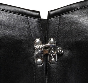 Nouveauté Corset Bustier en Cuir Souple Respirant à Maintien Moyen, à Baleines, pour Cincher la Taille, Style Burlesque, Haut de Lingerie - Product Image 4