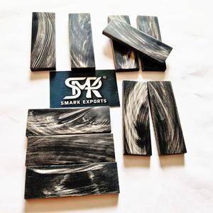 Placas de Cuerno de Búfalo Pulido de Primera Calidad con Rayas Blancas Naturales, Material Premium para la Fabricación de Mangos de Cuchillos Personalizados - Product Image 6